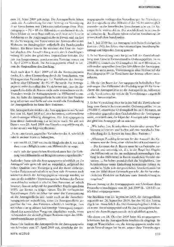 Vorschauseite 2: Anspruch auf Herausgabe vertragsärztlicher Verordnungen bei nicht zugelassenen Leistungserbringern §§ 51 Abs. 1 Nr. 2, Abs. 2 S. 1 SGG vom 26. 03. 2008, § 33 Abs. 6 S. 2, S. 3 5GB…