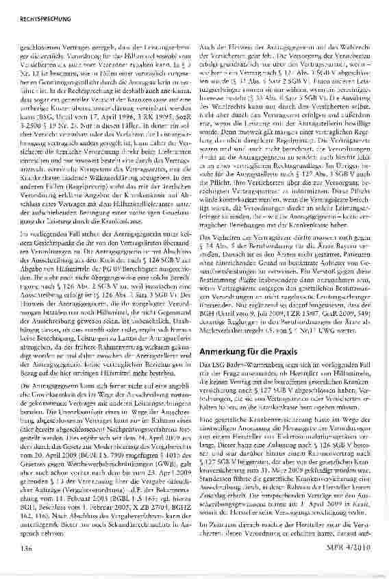 Vorschauseite 5: Anspruch auf Herausgabe vertragsärztlicher Verordnungen bei nicht zugelassenen Leistungserbringern §§ 51 Abs. 1 Nr. 2, Abs. 2 S. 1 SGG vom 26. 03. 2008, § 33 Abs. 6 S. 2, S. 3 5GB…