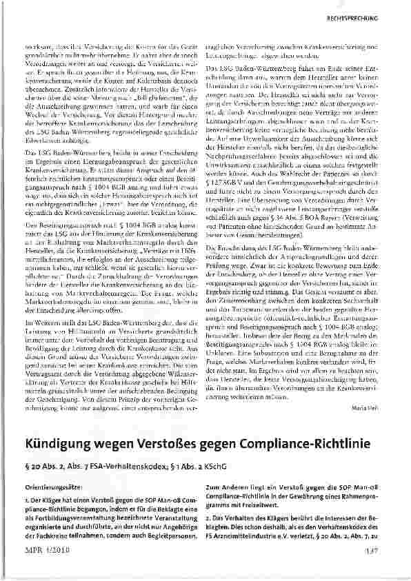 Vorschauseite 6: Anspruch auf Herausgabe vertragsärztlicher Verordnungen bei nicht zugelassenen Leistungserbringern §§ 51 Abs. 1 Nr. 2, Abs. 2 S. 1 SGG vom 26. 03. 2008, § 33 Abs. 6 S. 2, S. 3 5GB…