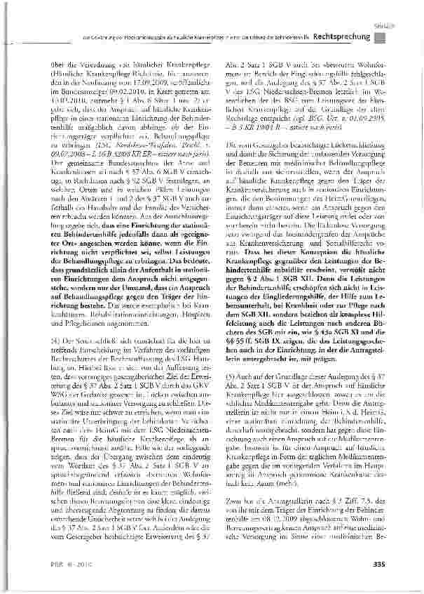 Vorschauseite 5: Zur Gewährung der Medikamentengabe als häusliche Krankenpflege in einer Einrichtung der Behindertenhilfe