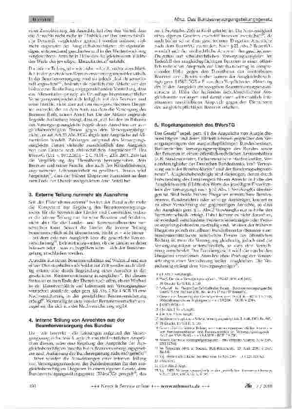 Vorschauseite 2: Das Bundesversorgungsteilungsgesetz