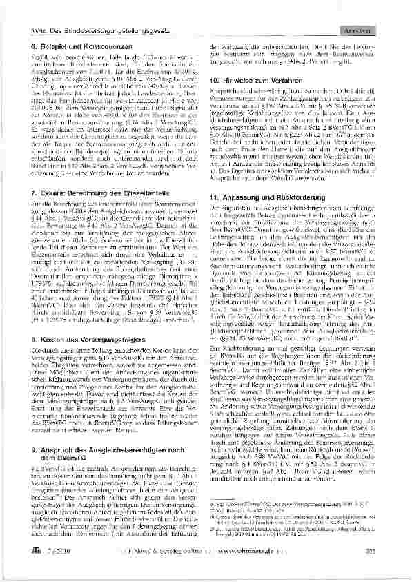 Vorschauseite 3: Das Bundesversorgungsteilungsgesetz