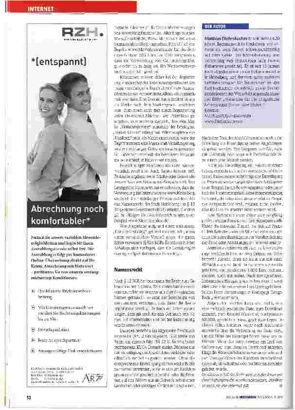 Vorschauseite 3: Internetrecht für Hebammen I Teil 1 Wer zuerst kommt, mahlt zuerst. ..