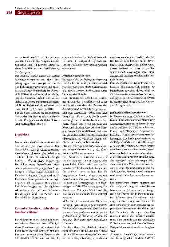 Vorschauseite 3: Umgang mit Harninkontinenz - Ergebnisse einer qualitativen Studie mit Betroffenen und pflegenden Angehörigen