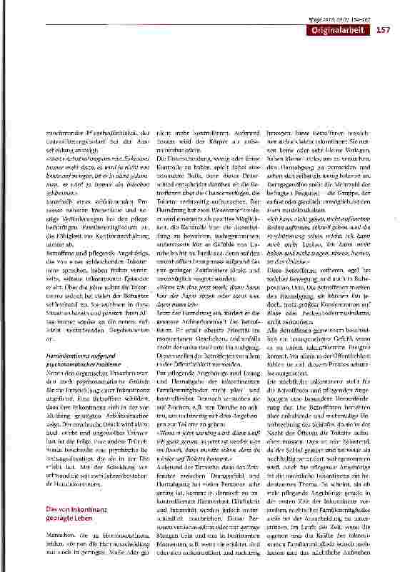Vorschauseite 4: Umgang mit Harninkontinenz - Ergebnisse einer qualitativen Studie mit Betroffenen und pflegenden Angehörigen