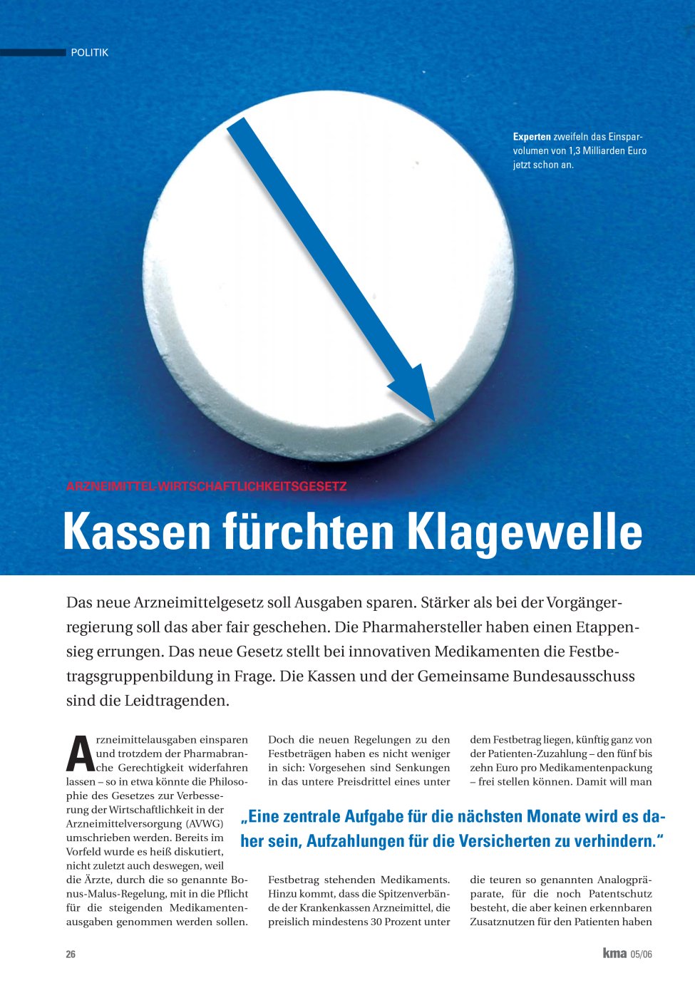 Vorschauseite 1: Kassen fürchten Klagewelle