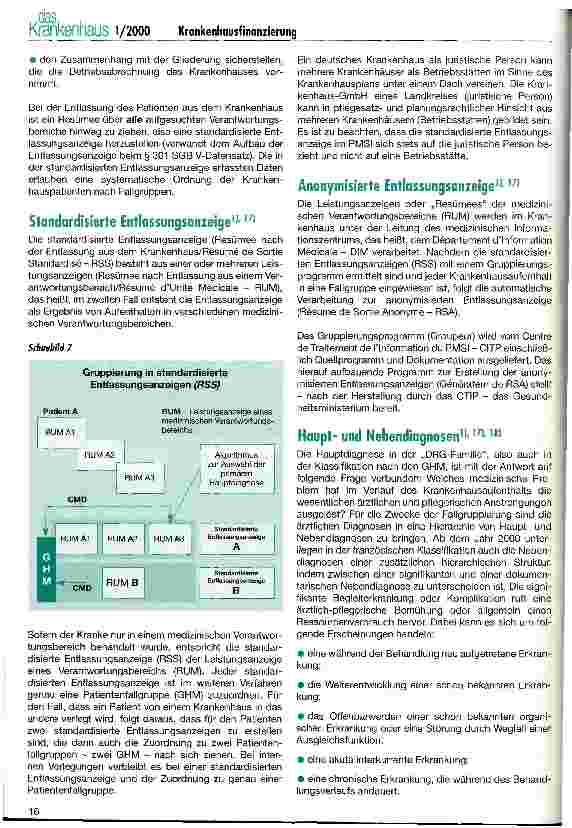 Vorschauseite 5: Krankenhausfinanzierung in Frankreich (I) Programme de Médicalisation des Systèmes dInformation - PMSI
