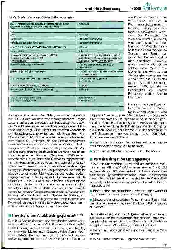 Vorschauseite 6: Krankenhausfinanzierung in Frankreich (I) Programme de Médicalisation des Systèmes dInformation - PMSI