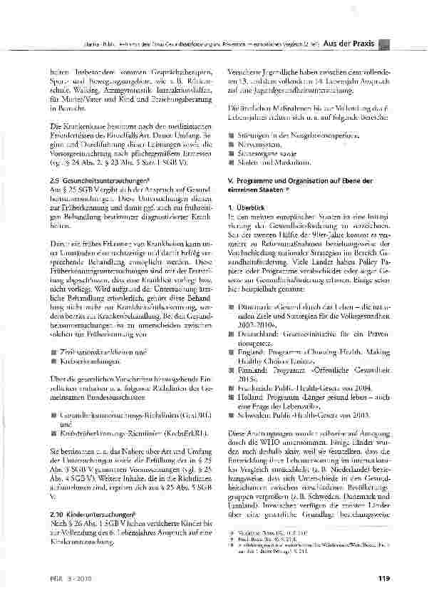 Vorschauseite 6: Public Health mit dem Fokus Gesundheitsförderung und Prävention im europäischen Vergleich (2. Teil)