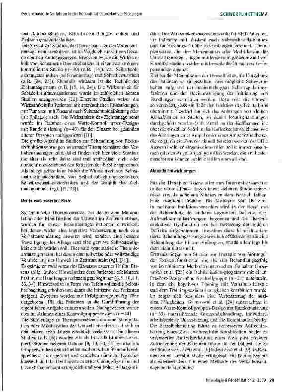 Vorschauseite 5: Evidenzbasierte Verfahren in der Rehabilitation exekutiver Störungen