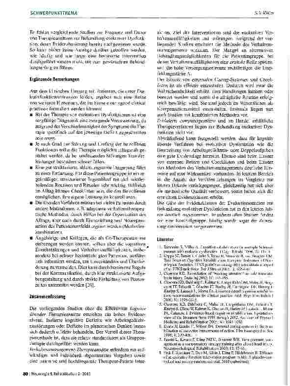 Vorschauseite 6: Evidenzbasierte Verfahren in der Rehabilitation exekutiver Störungen