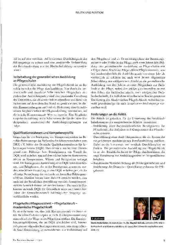 Vorschauseite 2: Neue (Aus-)Bildung in der Pflege