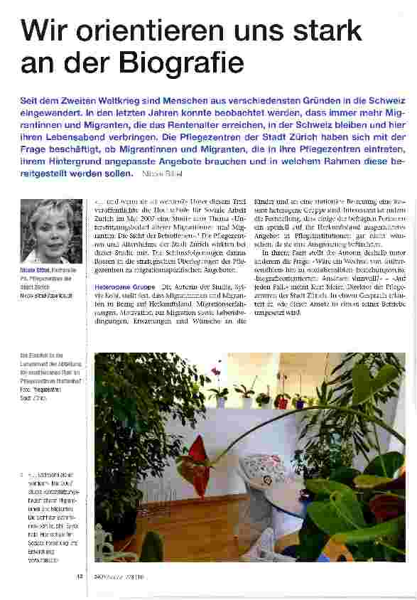 Vorschauseite 1: Wir orientieren uns stark an der Biografie