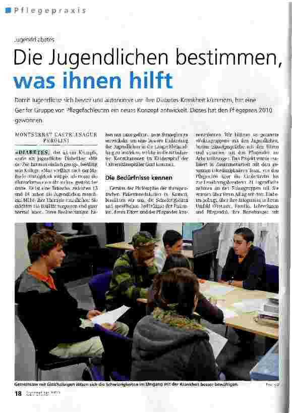 Vorschauseite 1: Die Jugendlichen bestimmen, was ihnen hilft