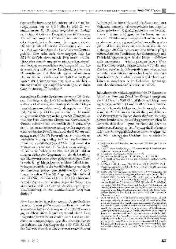 Vorschauseite 5: Qualitätsberichte im Spiegel der Sozialgerichte: Qualitätstransparenz zwischen Verfassungsrecht und Pflegewirklichkeit