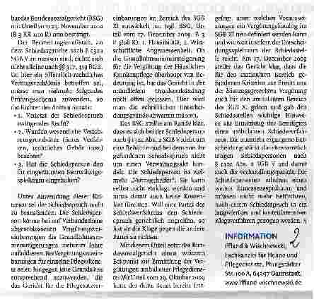 Vorschauseite 2: Bundessozialgerichtsurteil zur Vergütung in der Häuslichen KrankenpflegeMehr Spielraum für Pflegedienste