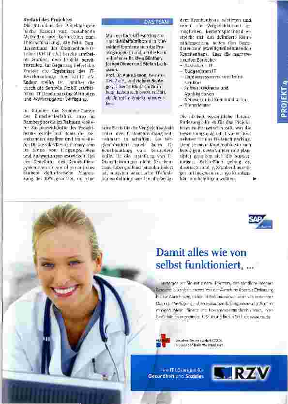 Vorschauseite 2: IT-Benchmarkingim Krankenhaus Ausgangsbasis für Prozessoptimierungen