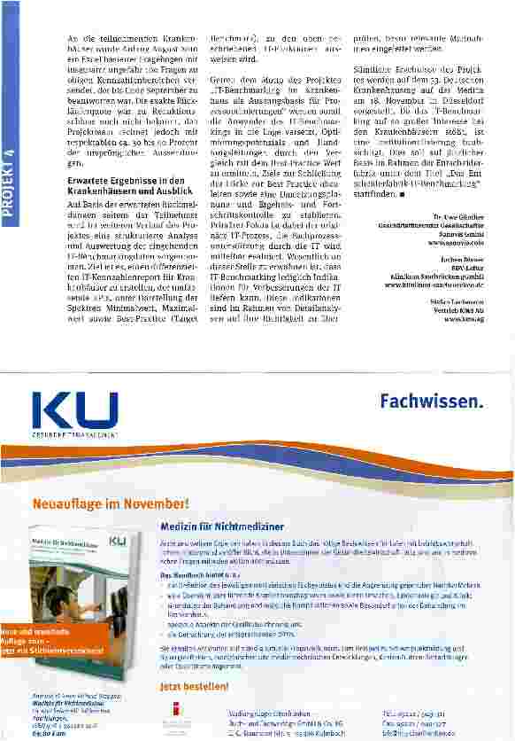 Vorschauseite 3: IT-Benchmarkingim Krankenhaus Ausgangsbasis für Prozessoptimierungen