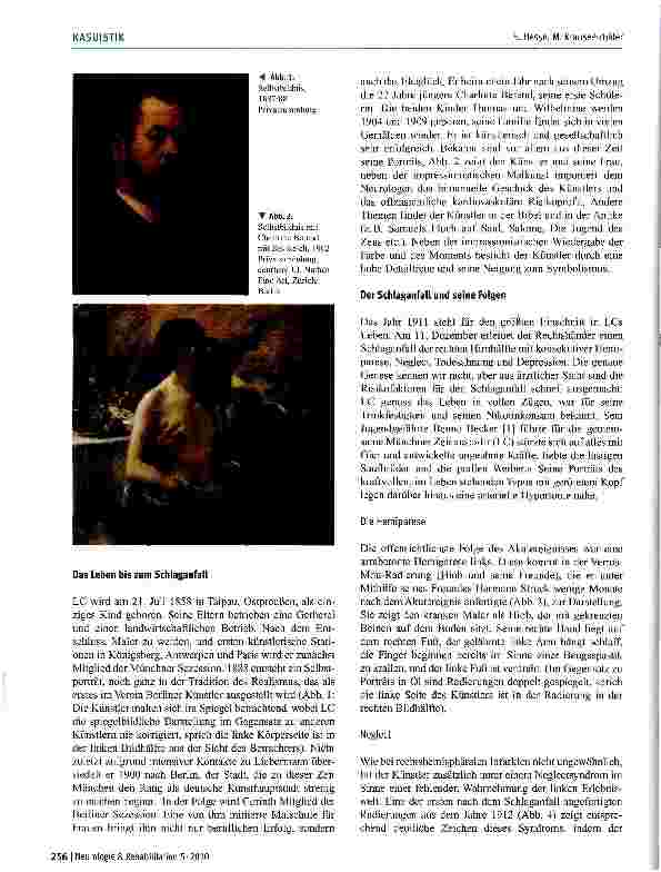 Vorschauseite 2: Die Selbstbildnisse des Malers Lovis Corinth und sein Schlaganfall