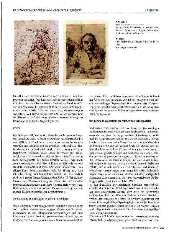 Vorschauseite 3: Die Selbstbildnisse des Malers Lovis Corinth und sein Schlaganfall