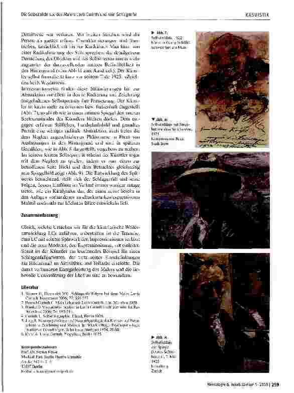 Vorschauseite 5: Die Selbstbildnisse des Malers Lovis Corinth und sein Schlaganfall