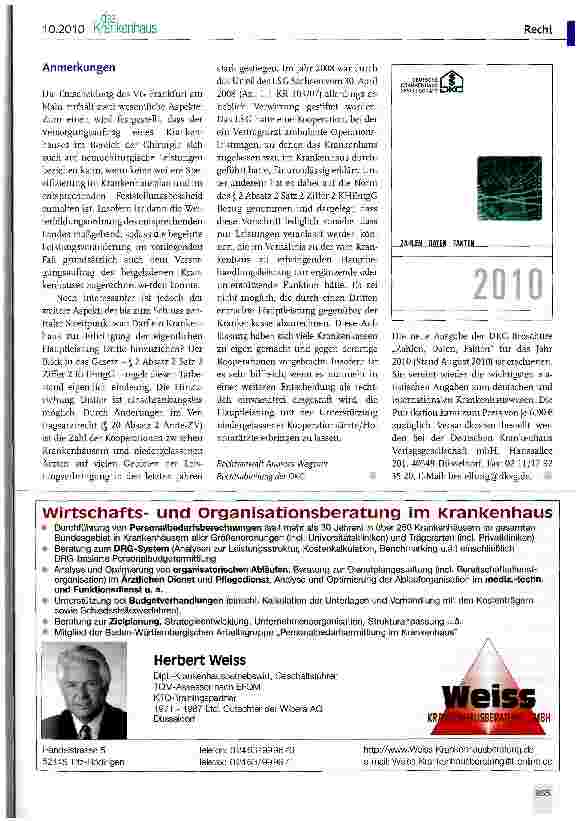 Vorschauseite 2: Einsatz von Honorarärzten im Krankenhaus