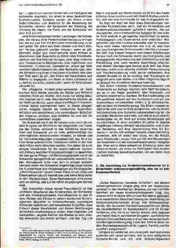 Vorschauseite 3: Die Zukunft der deutschen Kinderheilkunde und der deutschen Kinderkrankenschwester