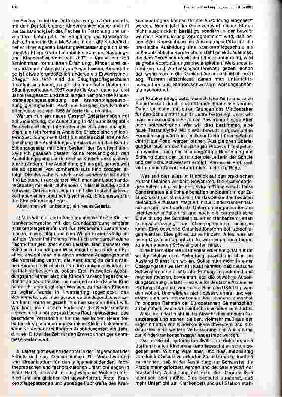 Vorschauseite 4: Die Zukunft der deutschen Kinderheilkunde und der deutschen Kinderkrankenschwester