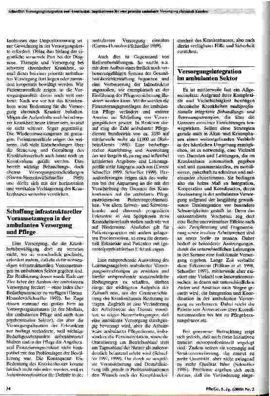 Vorschauseite 2: Versorgungsintegration und -kontinuität Implikationen für eine prioritär ambulante Versorgung chronisch Kranker
