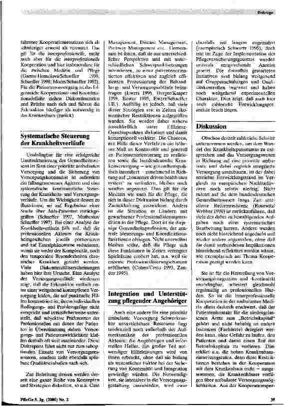 Vorschauseite 3: Versorgungsintegration und -kontinuität Implikationen für eine prioritär ambulante Versorgung chronisch Kranker