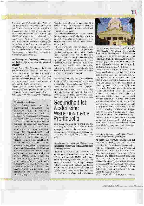 Vorschauseite 4: Das französische GesundheitssystemEin Bericht