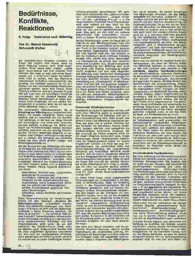 Vorschauseite 1: Bedürfnisse, Konflikte, Reaktionen