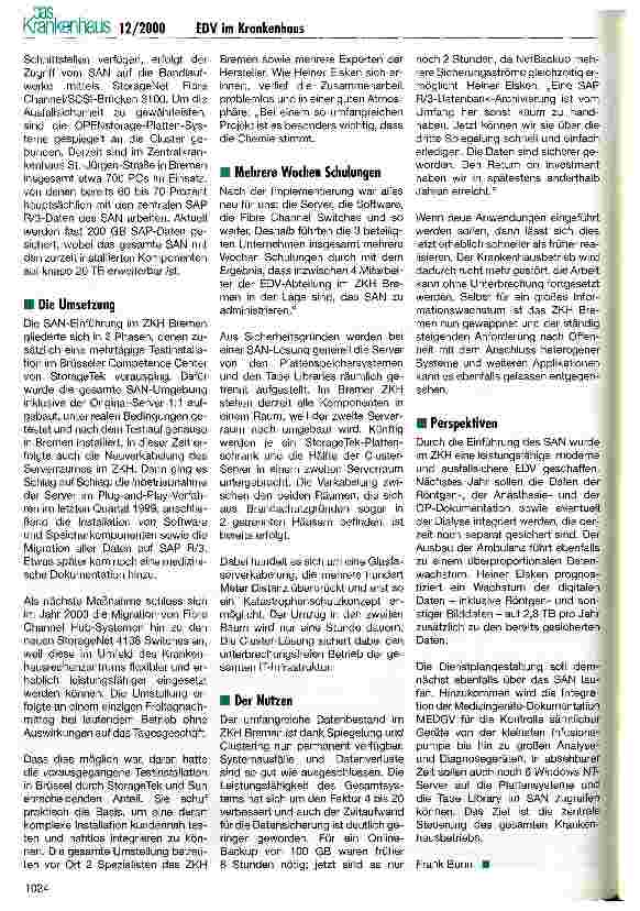 Vorschauseite 2: EDV im Krankenhaus