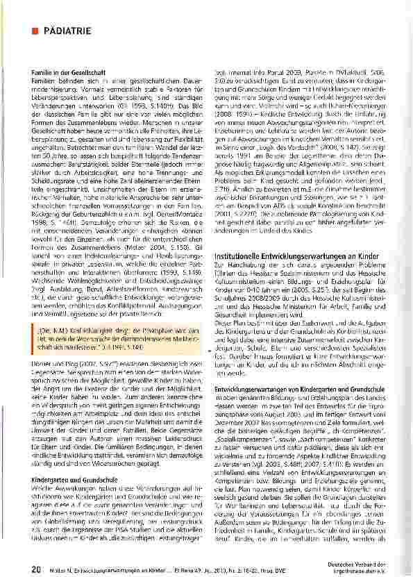 Vorschauseite 3: Entwicklungserwartungen an Kinder und ihre Relevanz für die Ergotherapie im pädiatrischen Arbeitsfeld - Teil 1 -