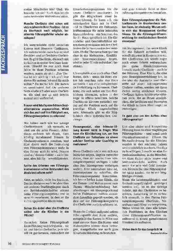 Vorschauseite 3: Ein gutes Klinikdirektorium braucht starke Chefärzte