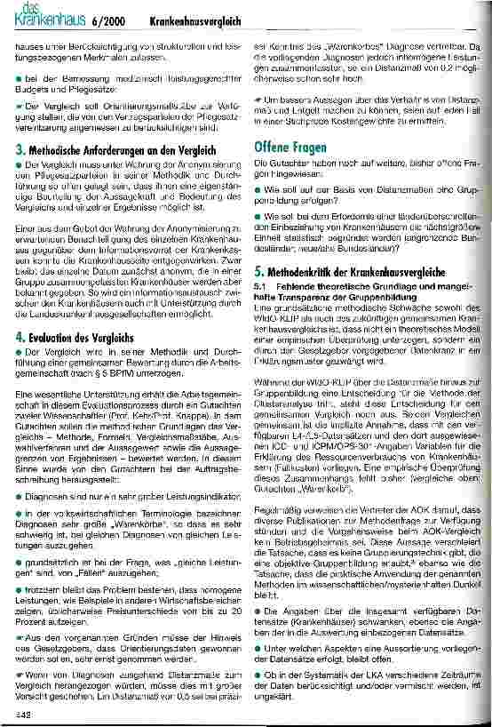 Vorschauseite 2: Krankenhausvergleich: ein Millionen-Missverständnis Der WIdO-KLIP in Theorie und Praxis
