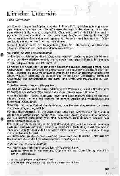 Vorschauseite 1: Klinischer Unterricht