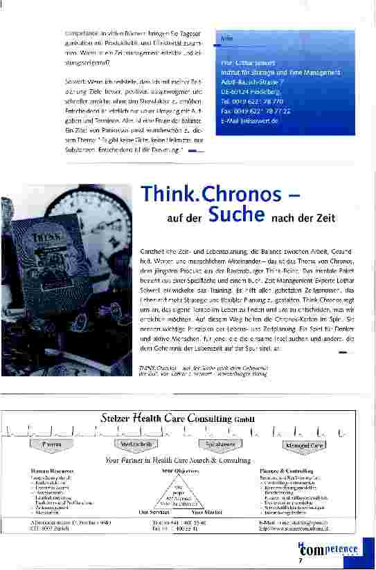 Vorschauseite 3: Unsere Gesellschaft leidet unter Hurrysickness