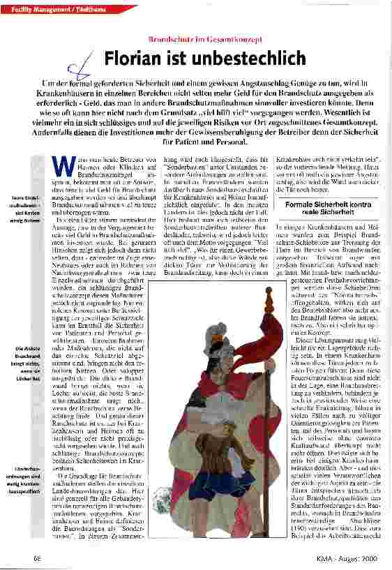 Vorschauseite 1: Florian ist unbestechlich Brandschutz im Gesamtkonzept