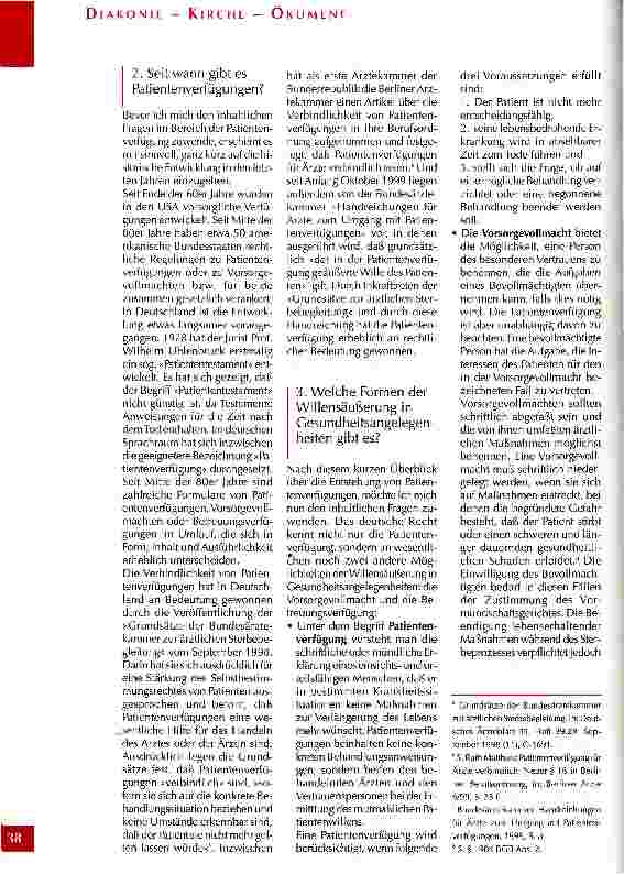 Vorschauseite 3: Christliche Patientenverfügung