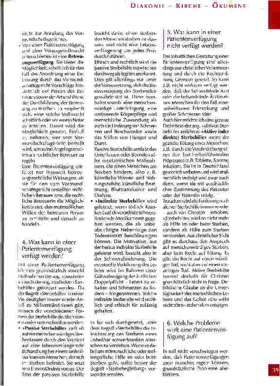 Vorschauseite 4: Christliche Patientenverfügung