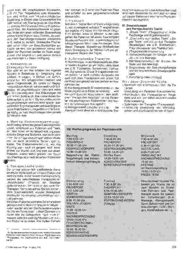 Vorschauseite 4: Die Rolle des Pflegepersonals auf einer psychosomatischen Station