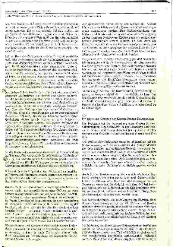Vorschauseite 3: Die Kosten-Nutzen Analyse als Entscheidungshilfe für Arzt und Umfang der Investitionen
