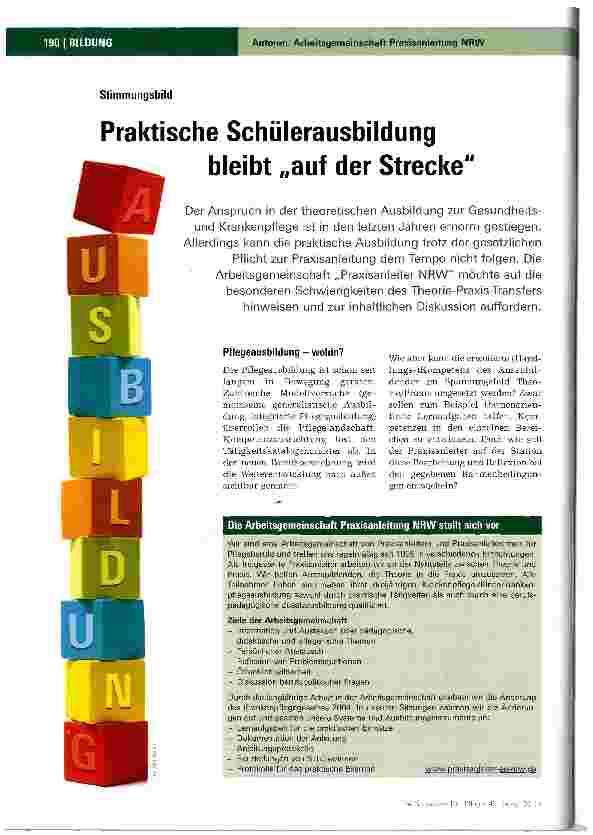 Vorschauseite 1: Praktische Schülerausbildung bleibt „auf der Strecke