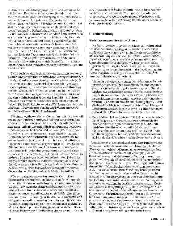 Vorschauseite 2: Grenzen zwischen Krankenhäusern und Praxen überholt: Sektorübergreifende Sicherstellung mit Vertragspflicht der Krankenkassen