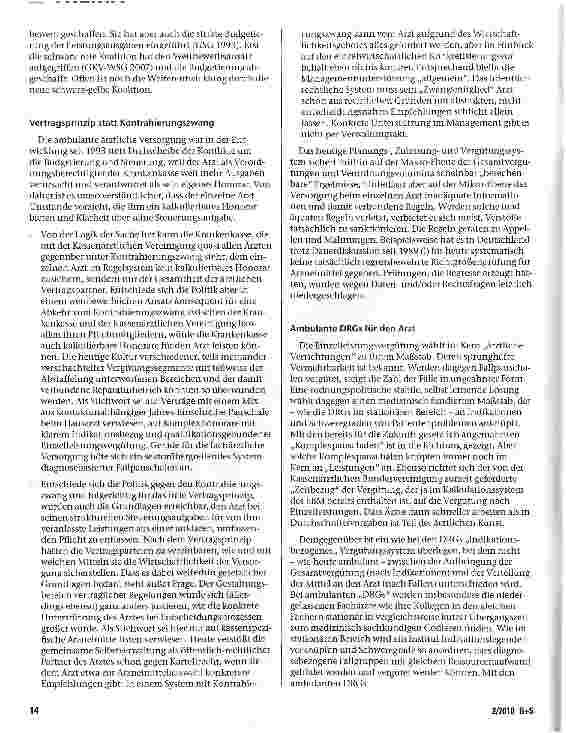 Vorschauseite 4: Grenzen zwischen Krankenhäusern und Praxen überholt: Sektorübergreifende Sicherstellung mit Vertragspflicht der Krankenkassen