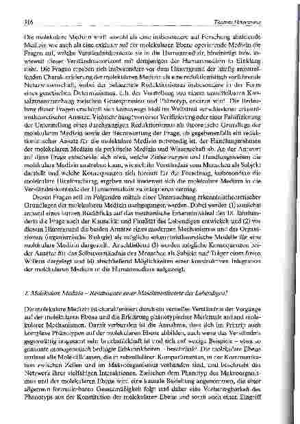 Vorschauseite 2: Überlegungen zur Theorie einer molekularen Medizin