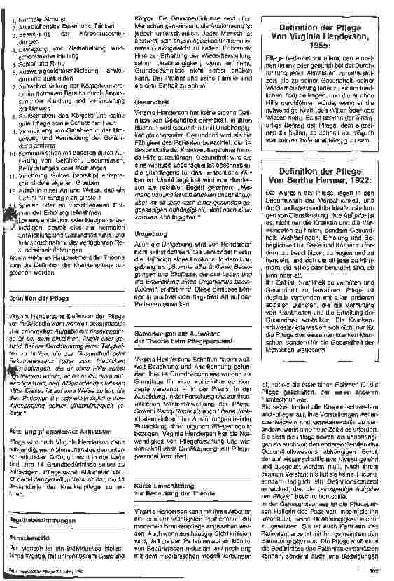 Vorschauseite 2: Pflegemodelle in der Praxis 2. Folge Virginia Henderson
