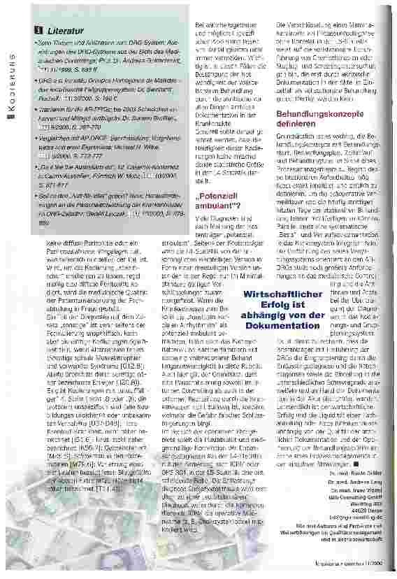 Vorschauseite 2: Korrespondierende Dokumentation ist wichtig Spezifische Kodierung im ICD 10 SGB V - Fehlanzeige!