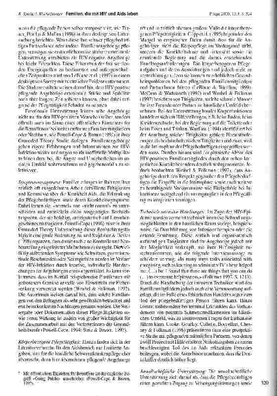 Vorschauseite 6: Familien, die mit HIV und AIDS leben - Eine Literaturübersicht